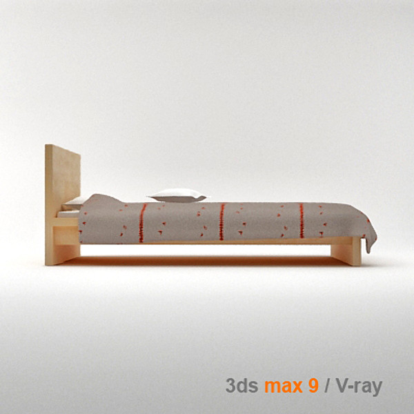 dxf architectural visualization - MALM bed 90 by lajhar